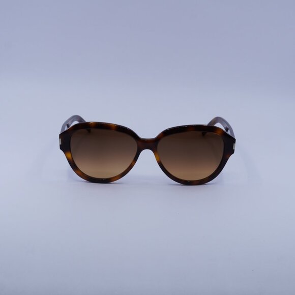 Saint Laurent SL400 003 Sunglasses Havana Oval Frame, Brown Lenses - Picture 7 of 11